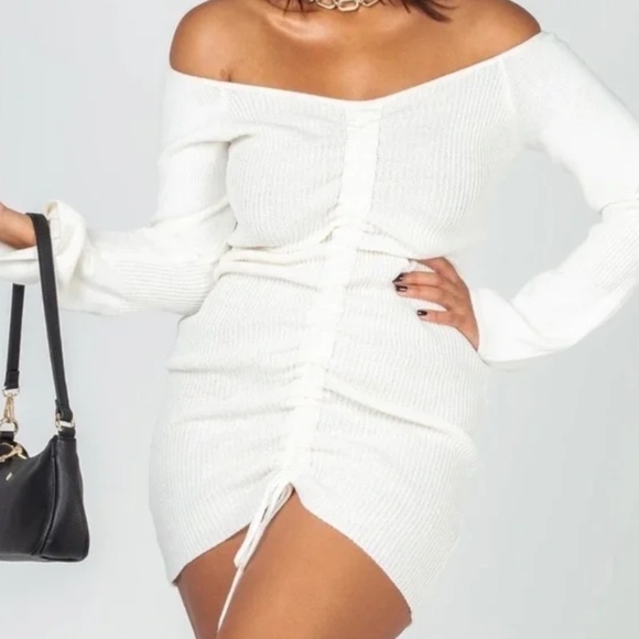 Princess Polly Dresses & Skirts - Princess Polly "Gillian" Mini Dress - Off White Size S/M